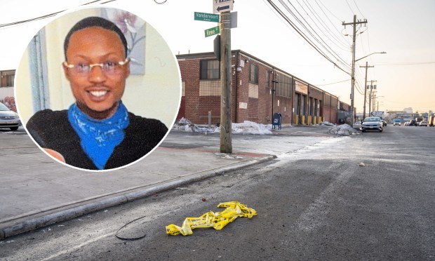 Joshua Germain, inset, was fatally struck by a Nissan Murano driver early Feb. 15 on Vandervoort Ave. near Rewe St. in Brooklyn.