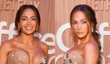 Jennifer Lopez wears Miss Sohee couture at Netflix's "Office Romance" premiere on June 2 in New York City.
