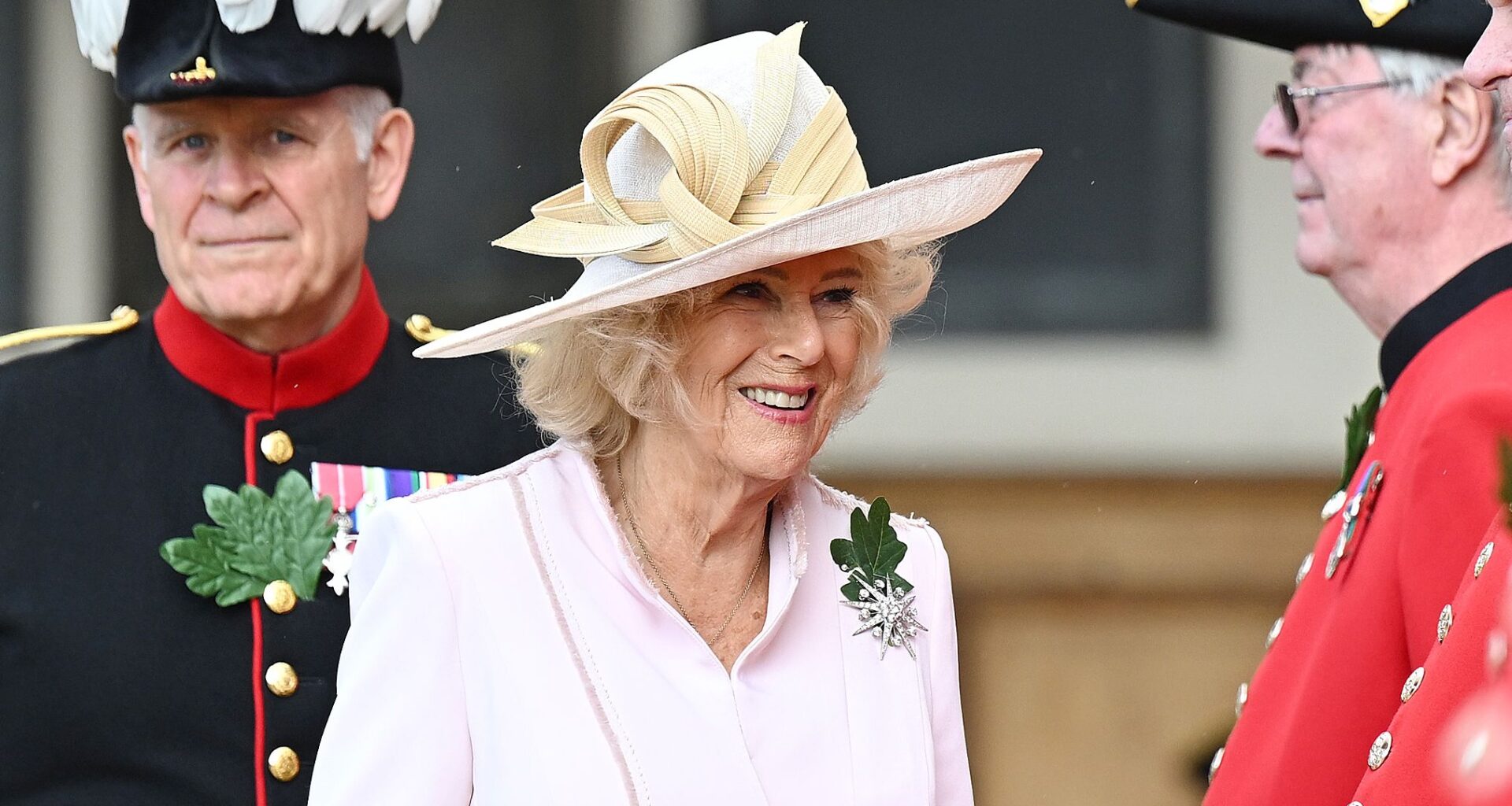 Queen Camilla Gives Queen Elizabeth’s Favorite Bag a Floral Upgrade