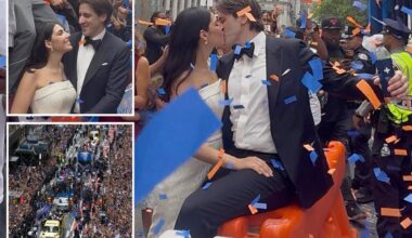 NYC couple embraces Knick-sanity that nearly derailed 'lowkey' City Hall wedding on day of parade