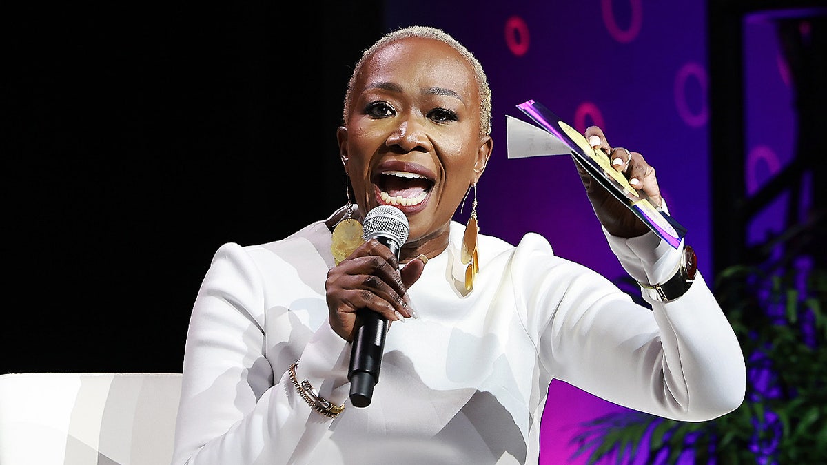 Joy Reid speaking at a media event