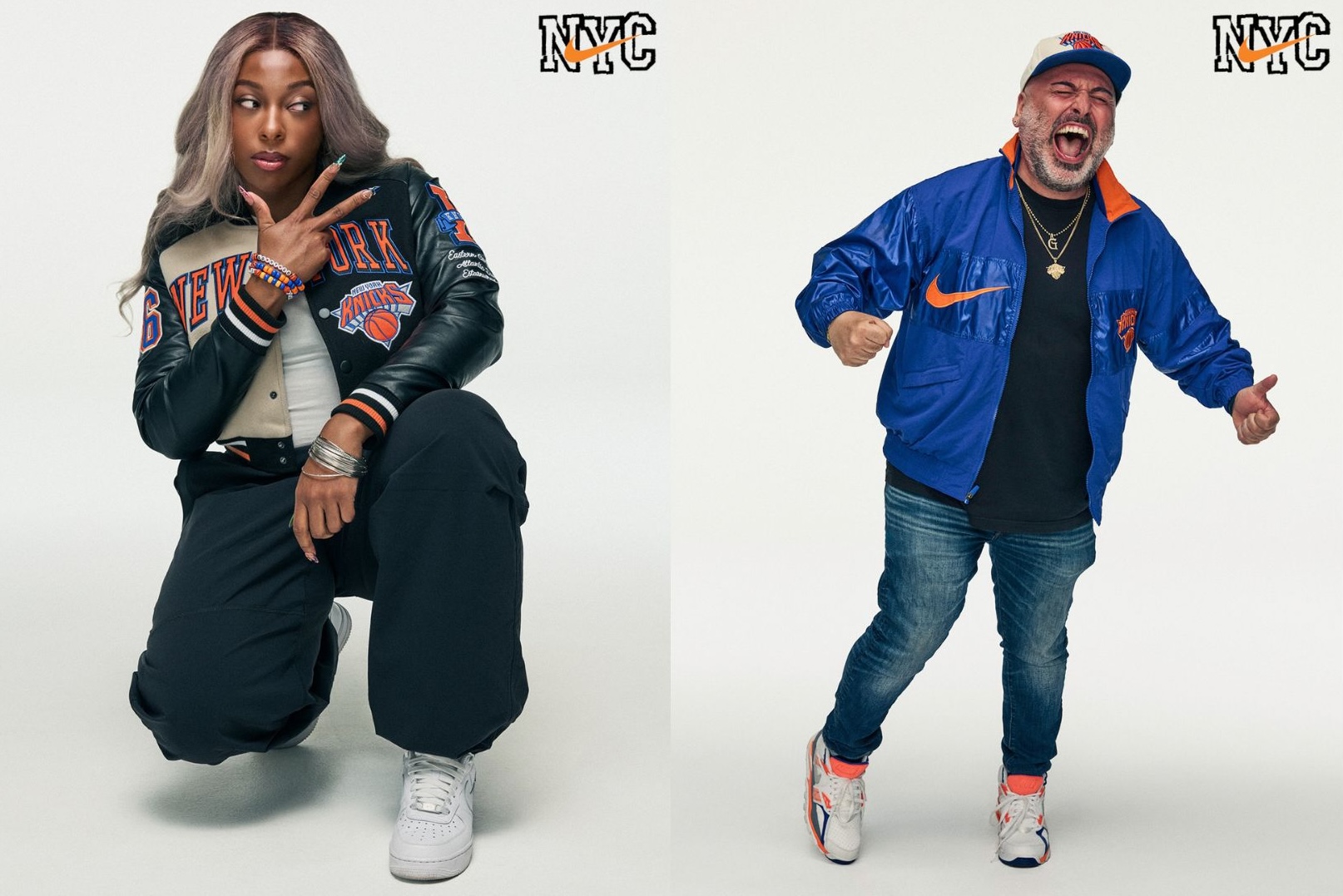 KessCity and Anthony Donahue aka AnthonyMSG featured in the Nike Knicks fan campaign. Photos: Jonathan Mannion, courtesy of Nike 