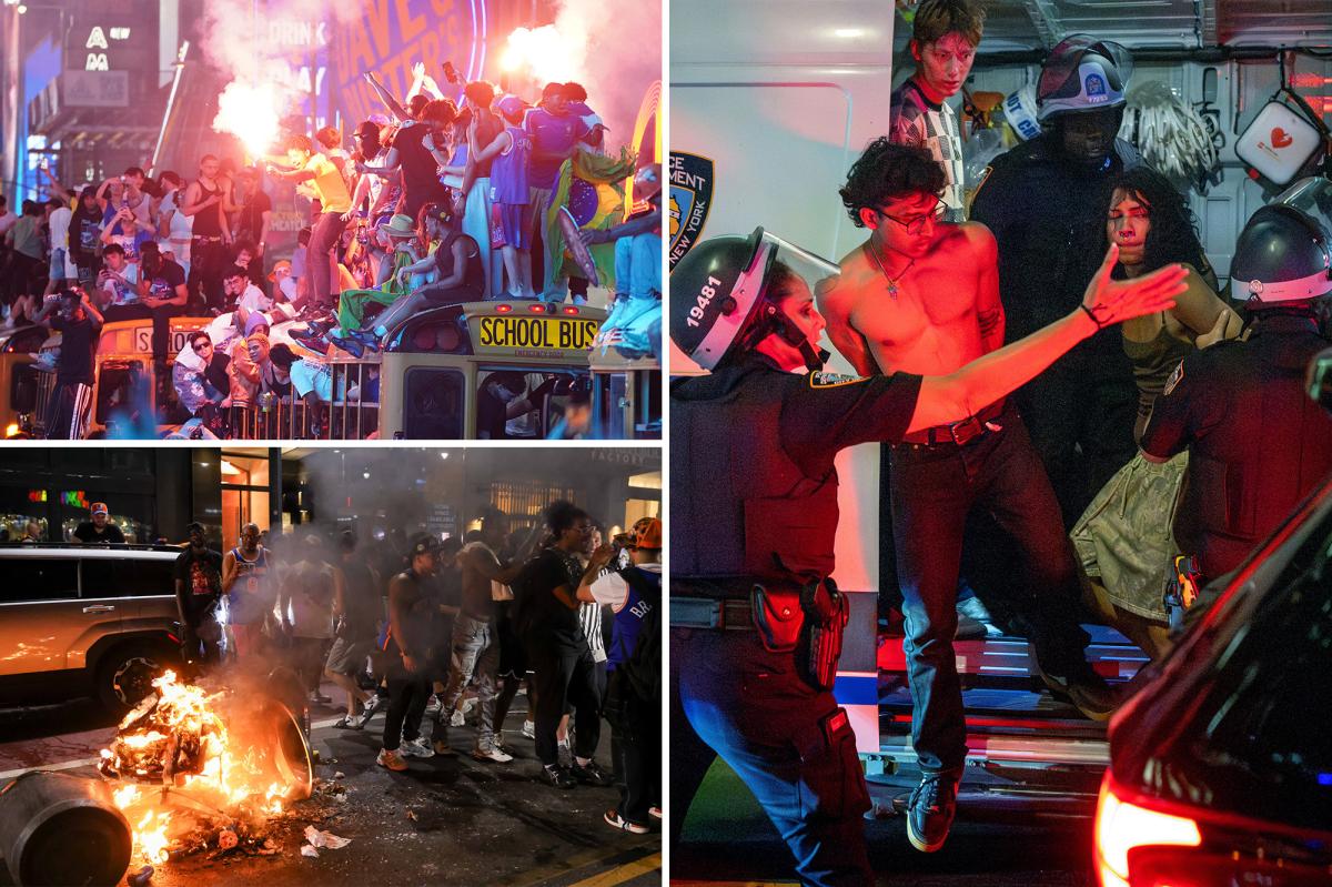 63 people arrested in violent NYC night as Knicks fans celebrate NBA Finals win