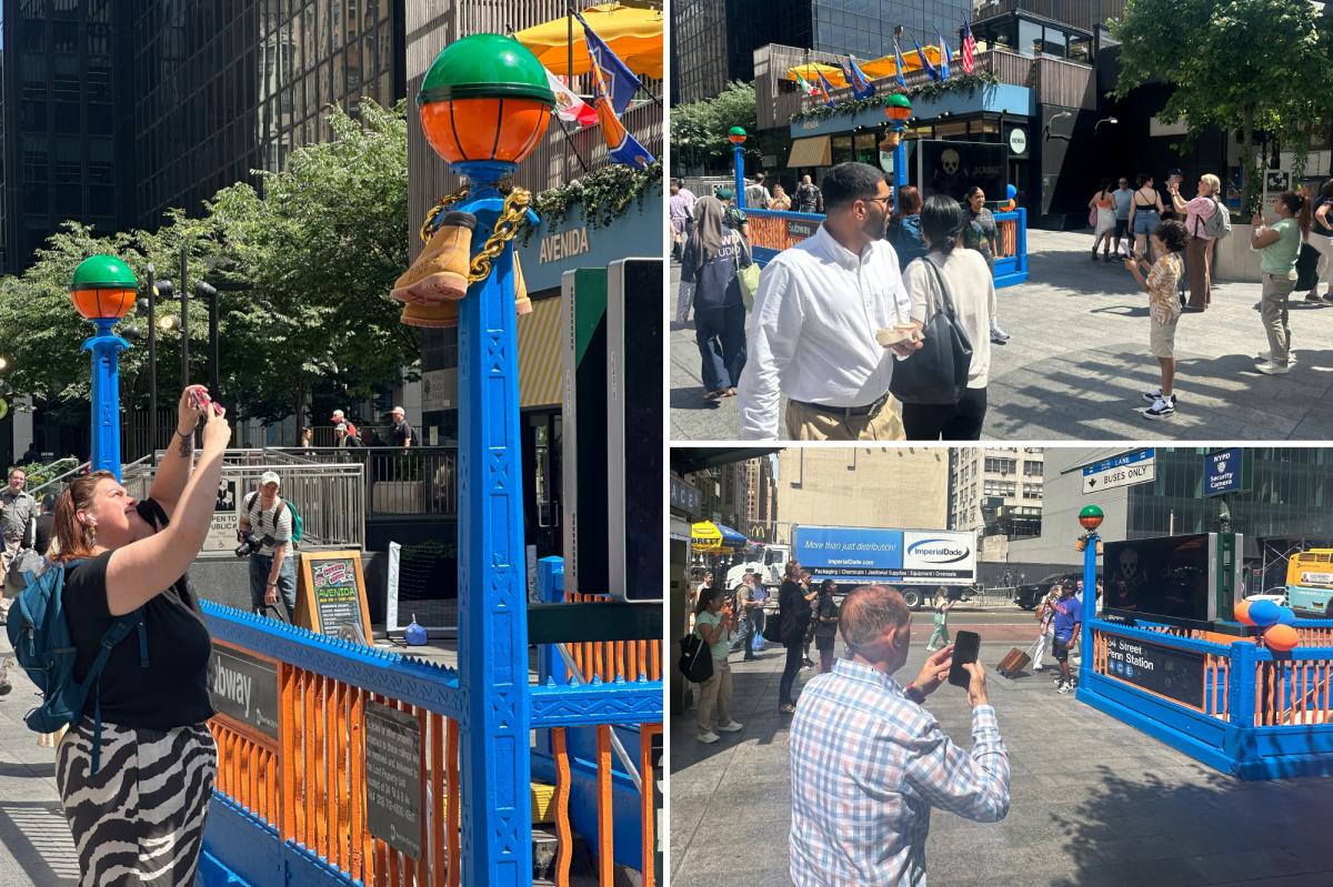 Knicks-themed NYC subway entrance is viral tribute during finals run