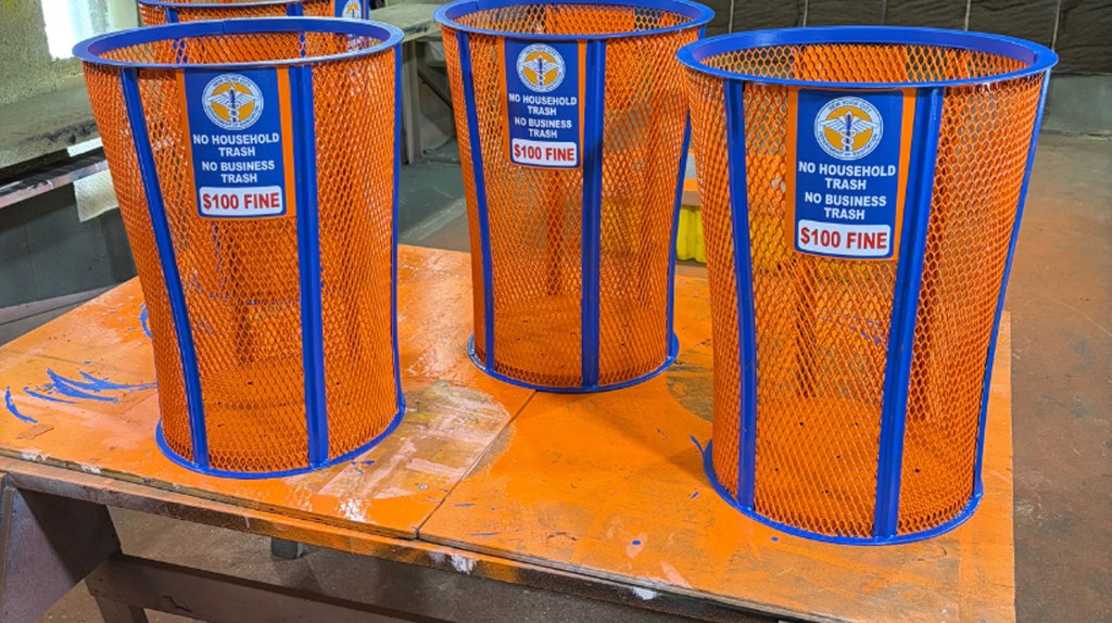 5 Knicks-colored NYC trash cans up for grabs from Sanitation Department