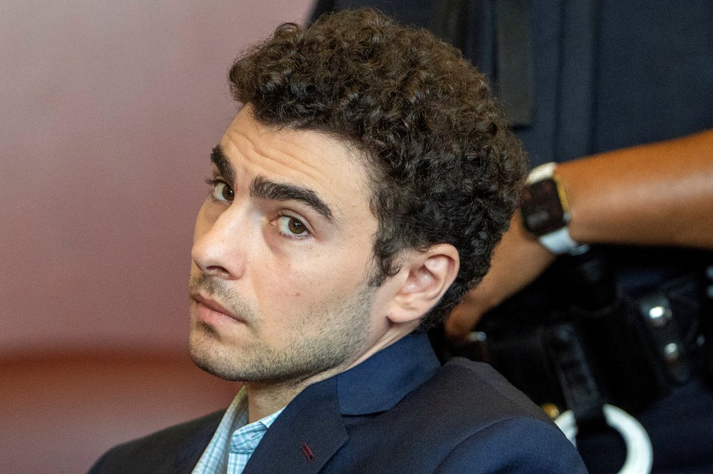 Luigi Mangione at an evidence suppression hearing at the Manhattan Supreme Court.