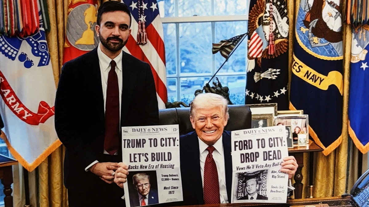 New York City Mayor Zohran Mamdani meeting President Trump inside the White House