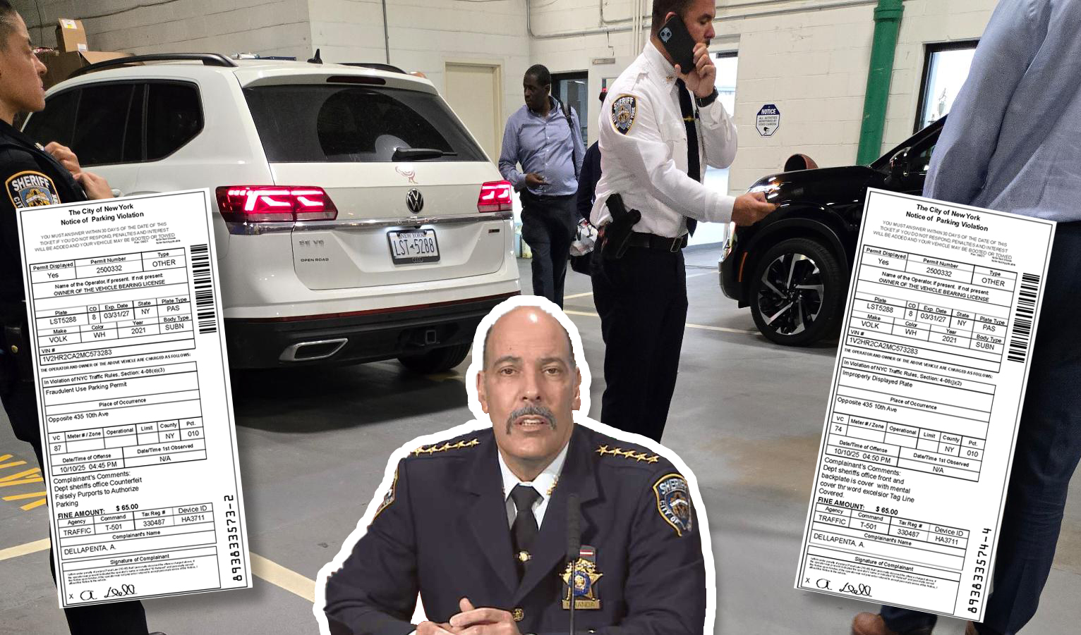 Stinks From The Head Down: NYC Sheriff Anthony Miranda Abused His Placard And Defaced His Plate