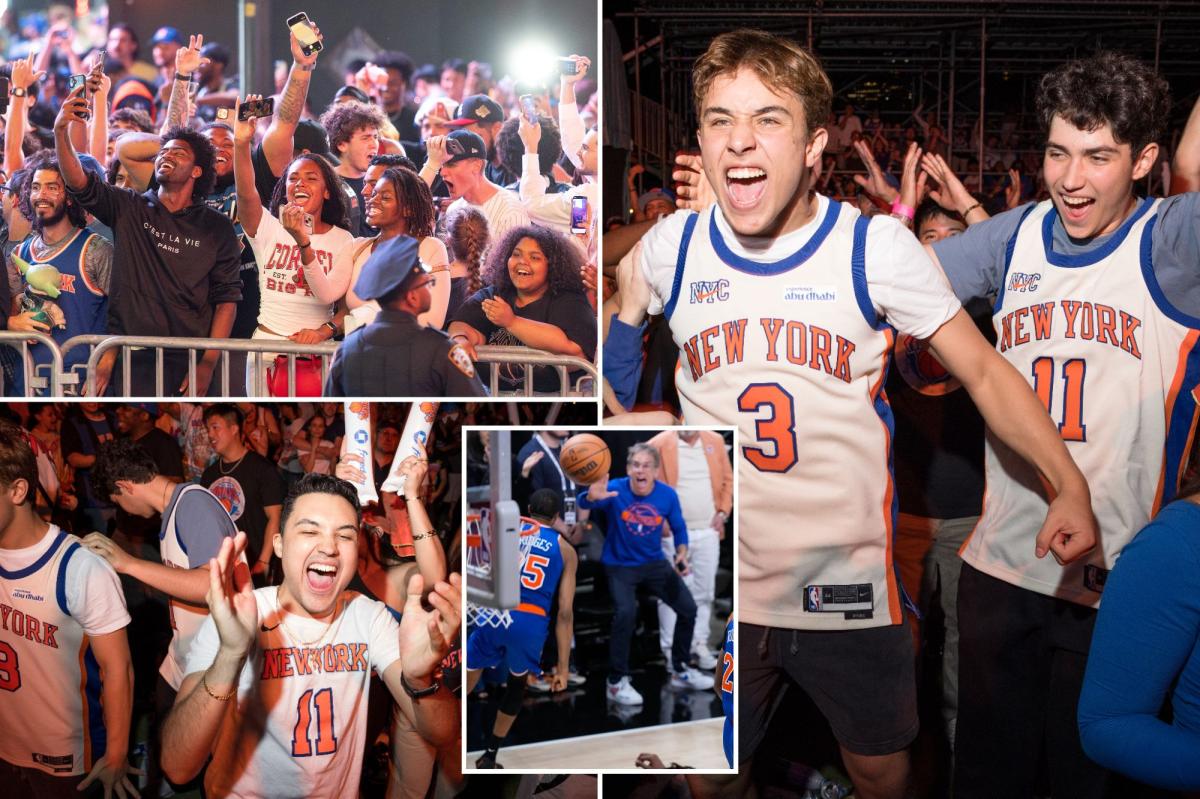 Knicks fans go bonkers in NYC after Game 2 Finals win, celebrating in streets outside MSG