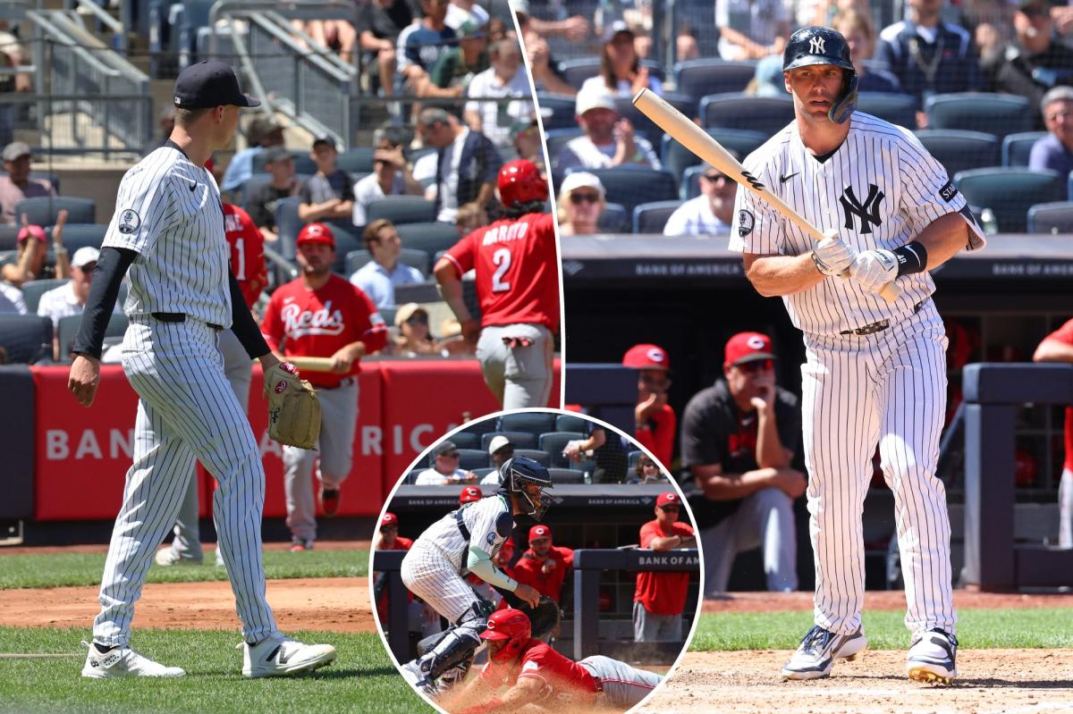 Yankees bats no-show, Will Warren flops in sloppy loss to Reds