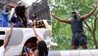 Mitchell Robinson's heartwarming gesture with neighborhood on night before Knicks' title parade