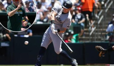Yankees rout A's after erupting for wild 13-run third inning that lasts 43 minutes