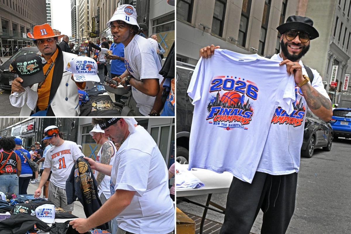 Bootleg Knicks merch selling like hotcakes at NYC ticker-tape parade