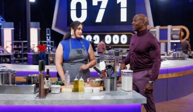 Nikki Apostolou with Terry Crews during an episode of the show. Photo: Nikki Apostolou
