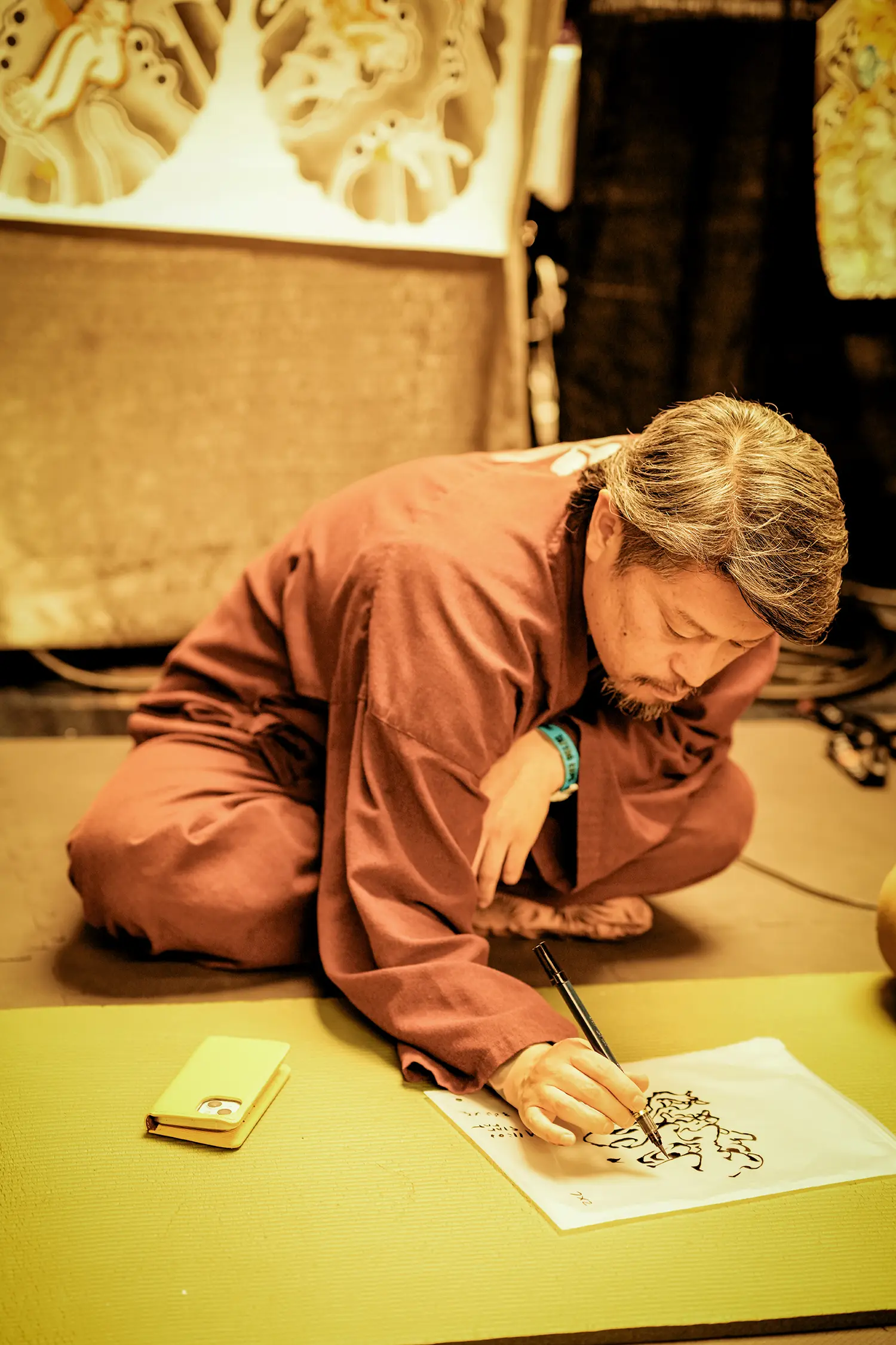 master tattooer Horikashi drawing