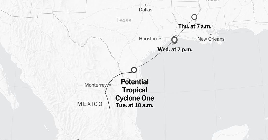 Maps: Tracking Potential Tropical Cyclone One