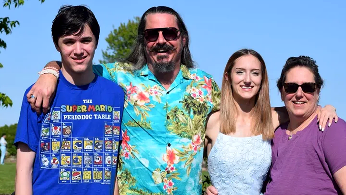 Paul Kueker with his family