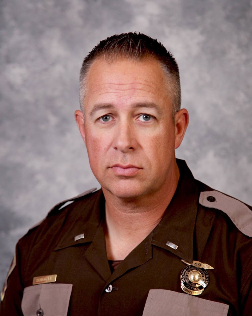 Lance Schroyer in his Oklahoma Highway Patrol Lieutenant uniform.