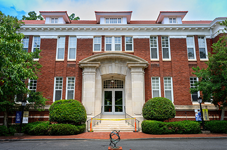 Front of Queens Hall under construction