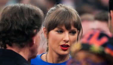 Taylor Swift, Adam Sandler top celebs at Game 4 of Spurs-Knicks