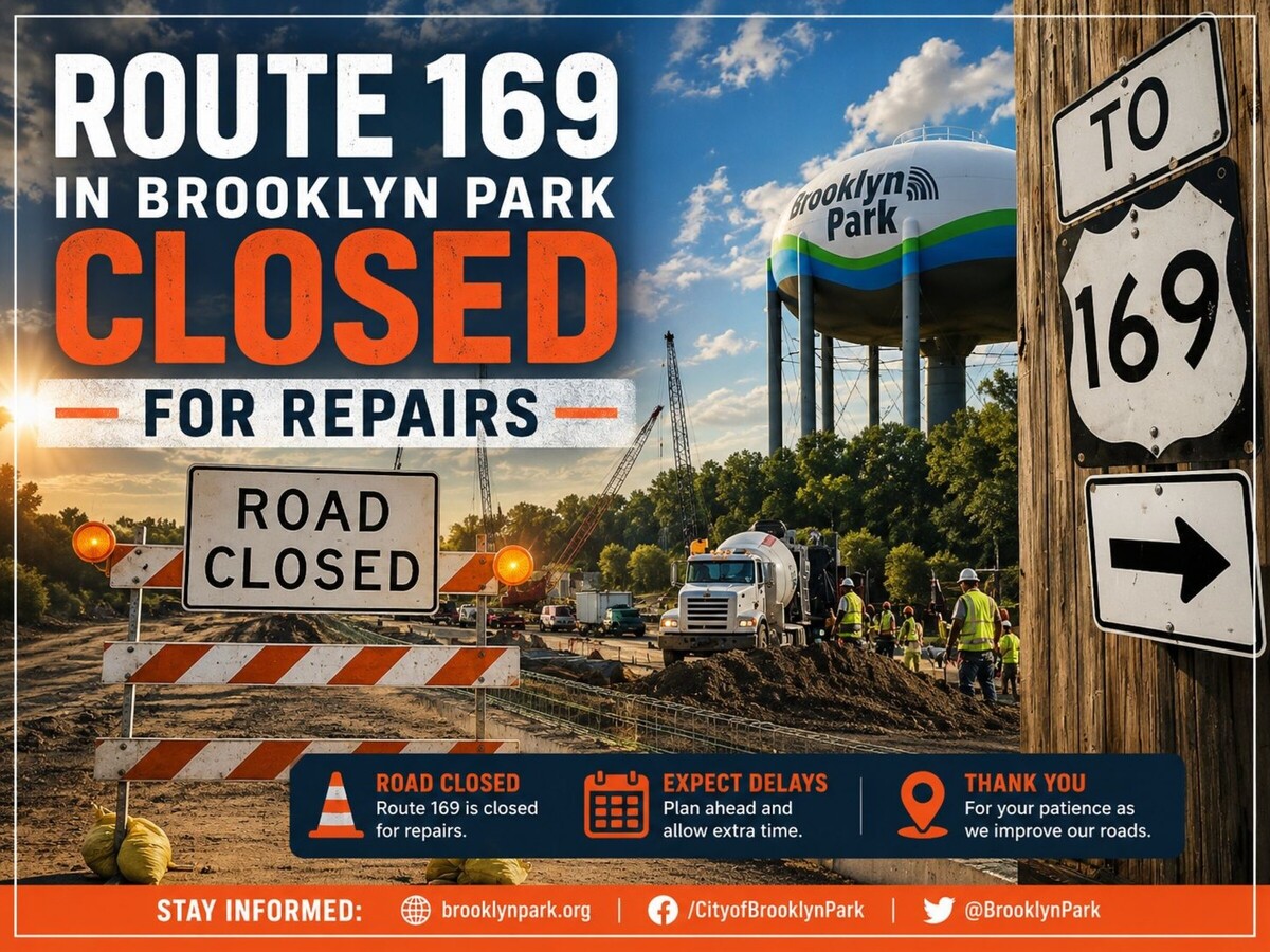 Major Highway 169 Intersection Project to Close 109th Avenue in Brooklyn Park Through September