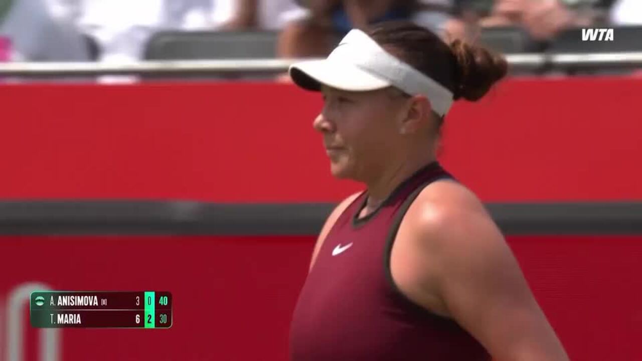Full match replay: Maria outmaneuvers Anisimova for 2025 Queen's Club title