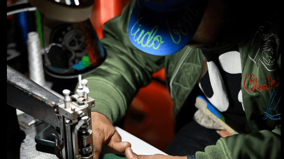 The New York Artist Embroidering Knicks Merch on the Street