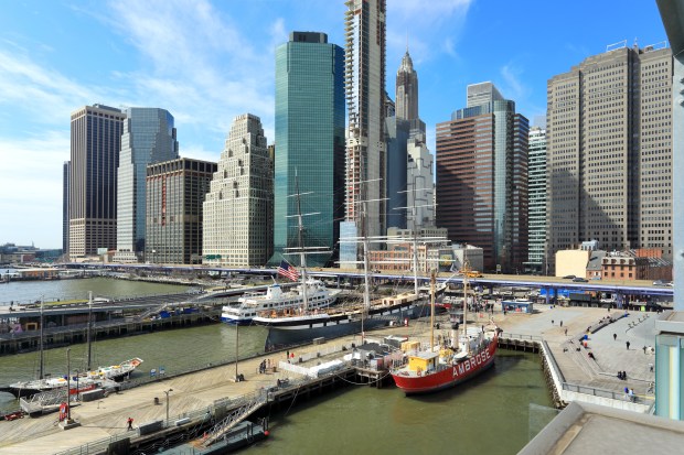 The South Street Seaport in Manhattan.