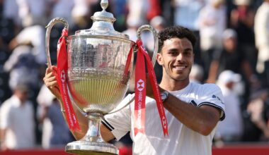 The Argentine battled back from a set down to win his maiden title in England