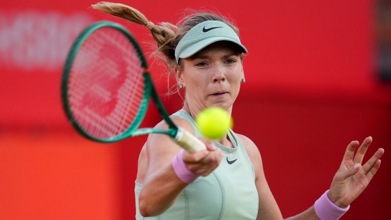 Katie Boulter in action at Queen's Club