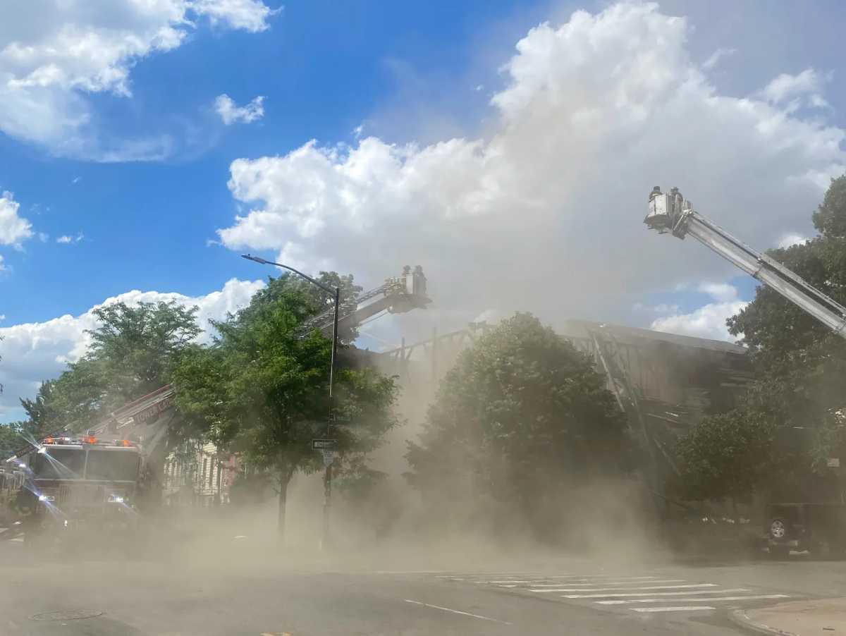 Fire tears through historic Reformed Church of South Bushwick • Brooklyn Paper