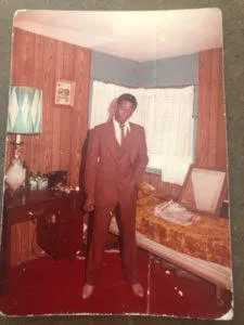 Michael Robinson in his Jamaica home prior to his 1993 murder conviction. 