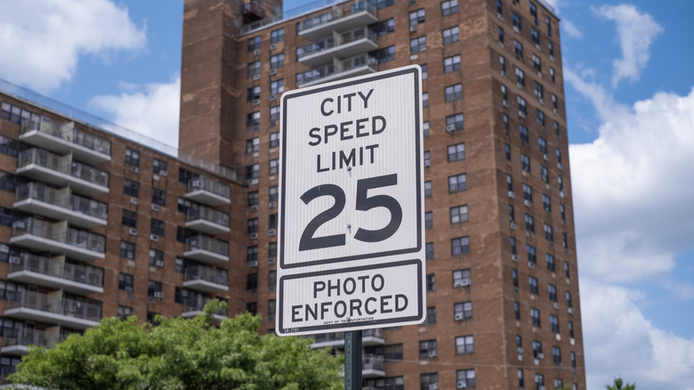 Speed Limit Sign In Brooklyn District.
