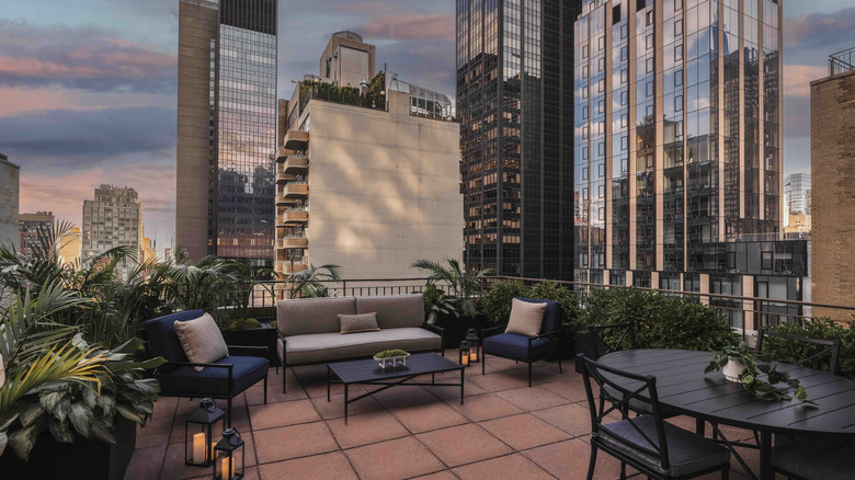 Terrace of The Benjamin suite at The Benjamin Royal Sonesta New York