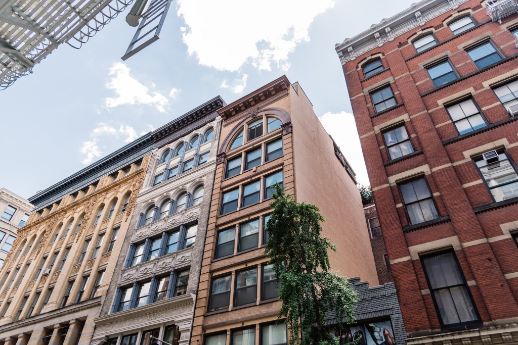 Typical buildings in the Soho Cast Iron Historic District in New York City.