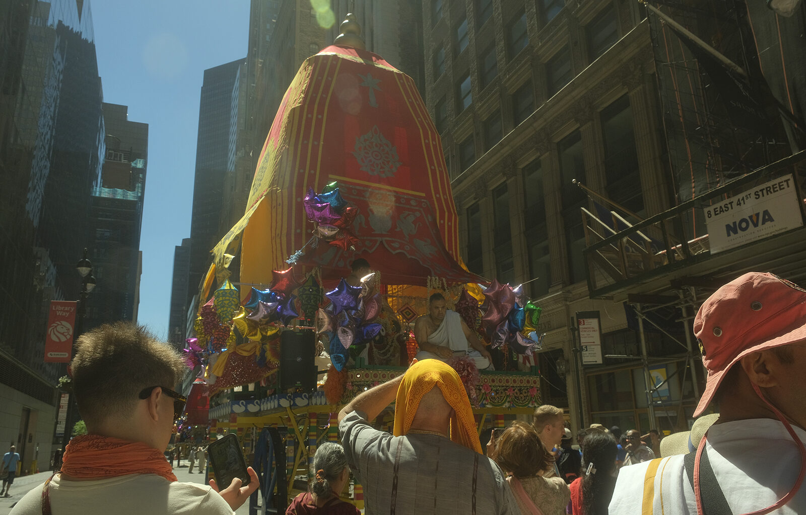 Hare Krishnas celebrate a 50-year milestone with a parade of chariots in Manhattan