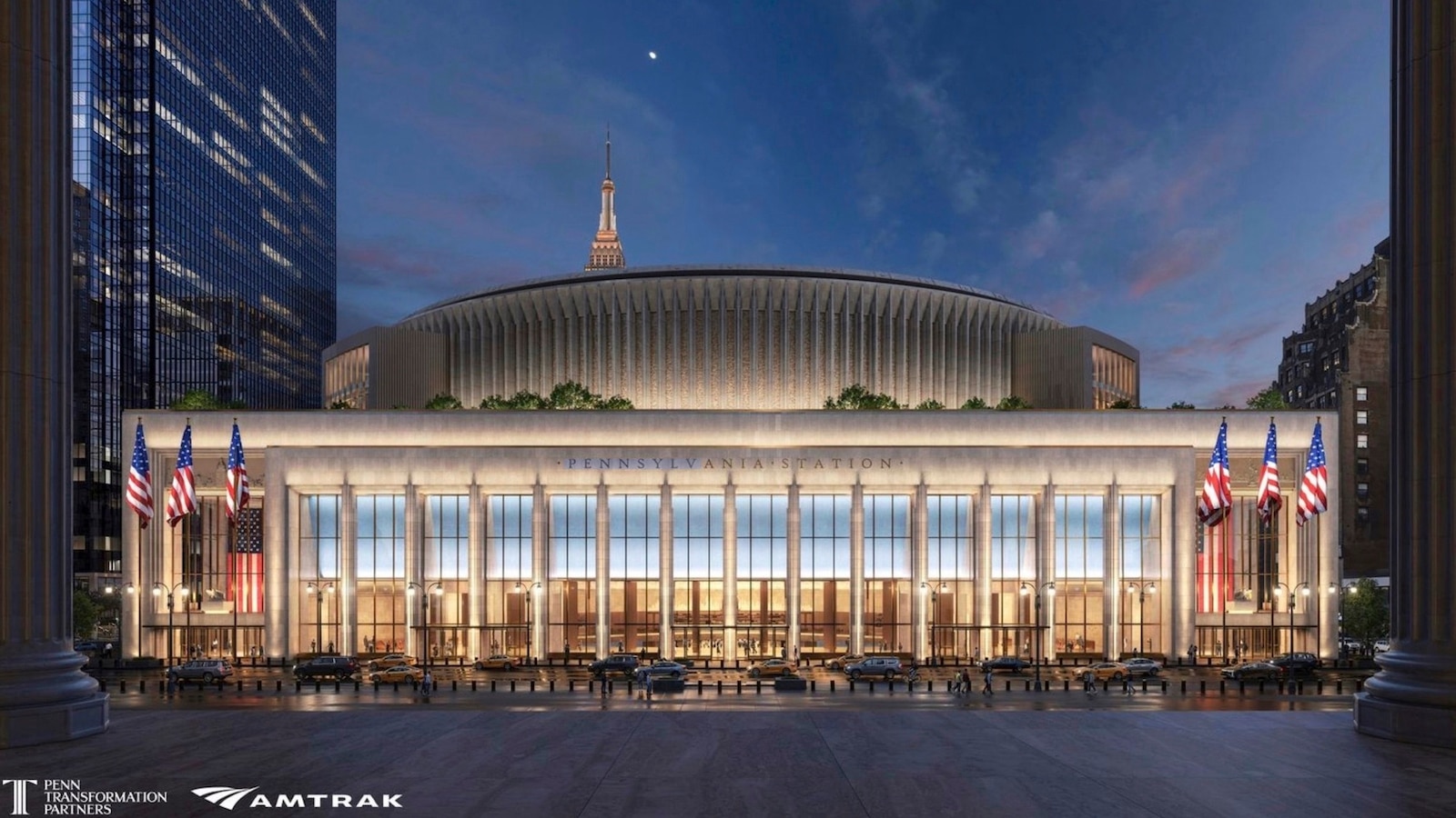 New York's train station to get $8B remodel with columns, sunlight and Trump's name