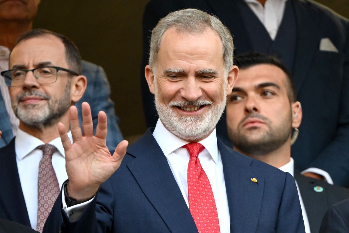 King Felipe VI visited Spain's national team earlier in the tournament and promised he would return if they reached the World Cup final.