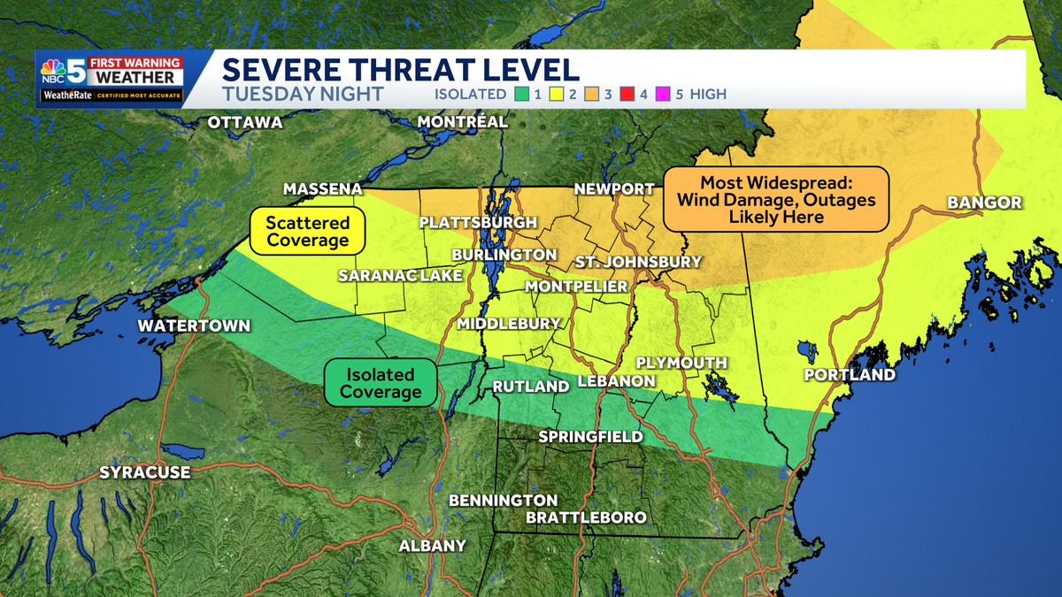 Intense storms likely across Vermont, New York overnight