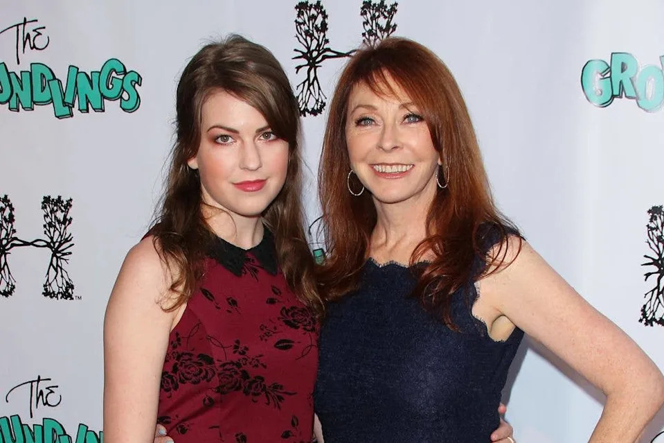 Actress Cassandra Peterson (R) and her Daughter Sadie Pierson (L)attends the Groundlings 40th Anniversary Gala at Hyde Lounge on June 1, 2014 in West Hollywood, California.