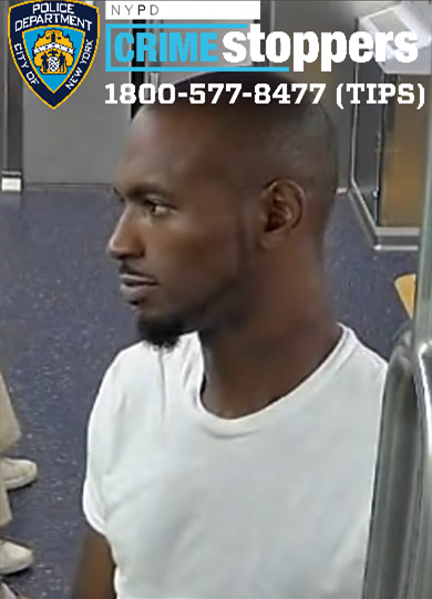 Surveillance image of an unidentified man wanted by the NYPD.