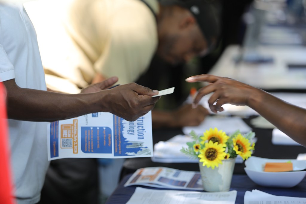 Workers attend a job far in Mott Haven,