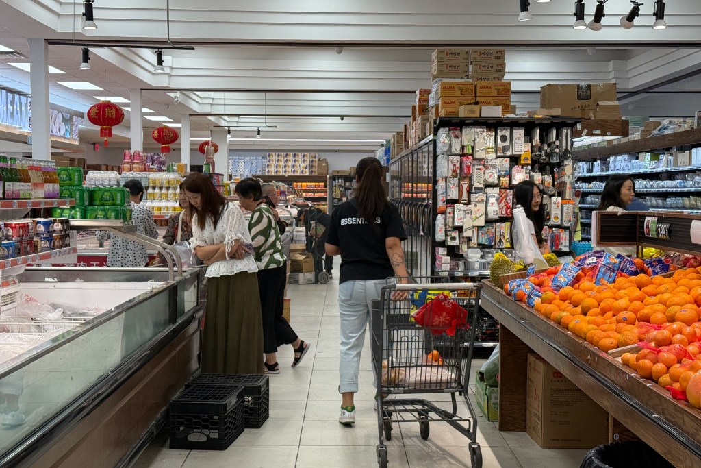 People Shop at HL Supermarket in New Dorp, Staten Island,