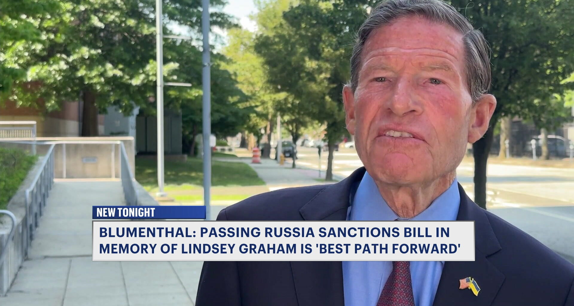 News 12 | Bronx | Sen Blumenthal Passing Russia Sanctions Bill In Memory Of Late Sen Graham Is Best Path Forward
