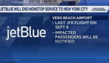 JetBlue to end nonstop Vero Beach to New York flights in September