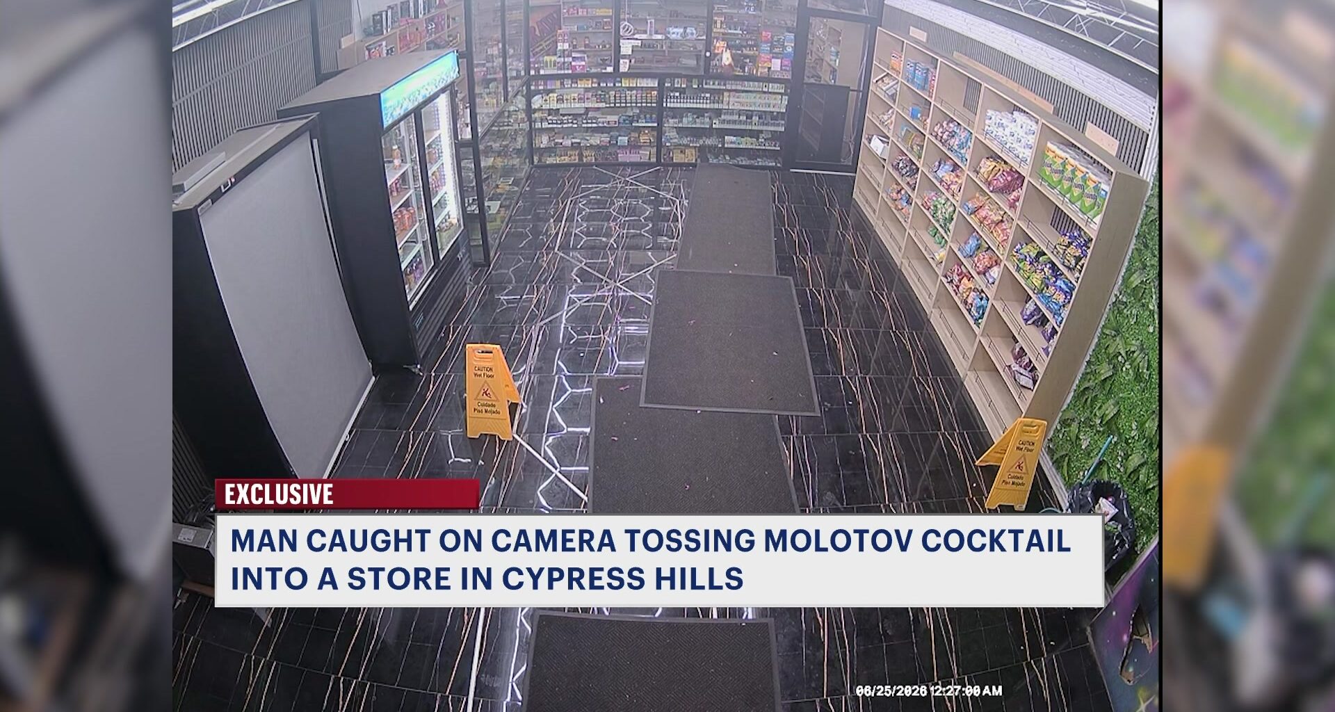 News 12 | Brooklyn | Man Suspected Of Throwing Molotov Cocktail Inside Brooklyn Smoke Shop