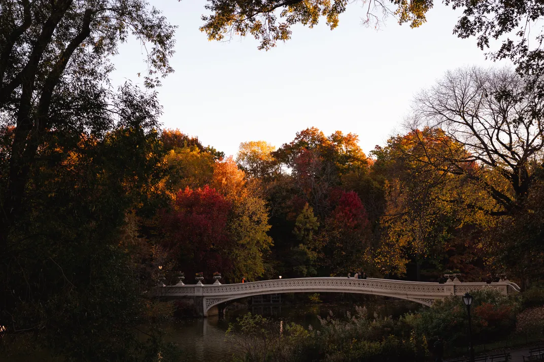 11 - Built in 1862, the Victorian-era Bow Bridge spans 60 feet across Central Park Lake.