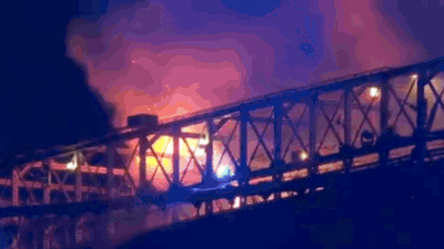 Watch: New York's Brooklyn Bridge catches fire during July 4 fireworks display