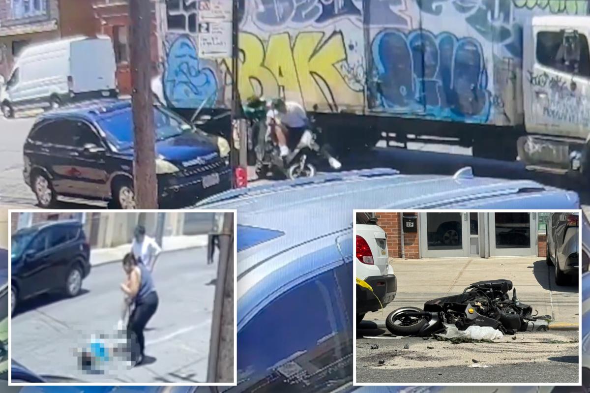 Video shows tragic moped crash that killed 13-year-old scooter rider as witness rails on 'real murderer'
