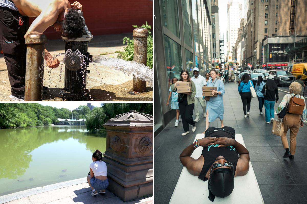 NYC bakes as Central Park hits 100 degrees for first time in over a decade amid blistering heatwave